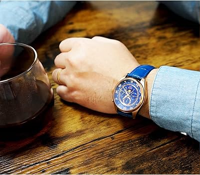 Amazon.co.jp: 【JMW TOKYO】腕時計 メンズ ムーンフェイズ [日本製