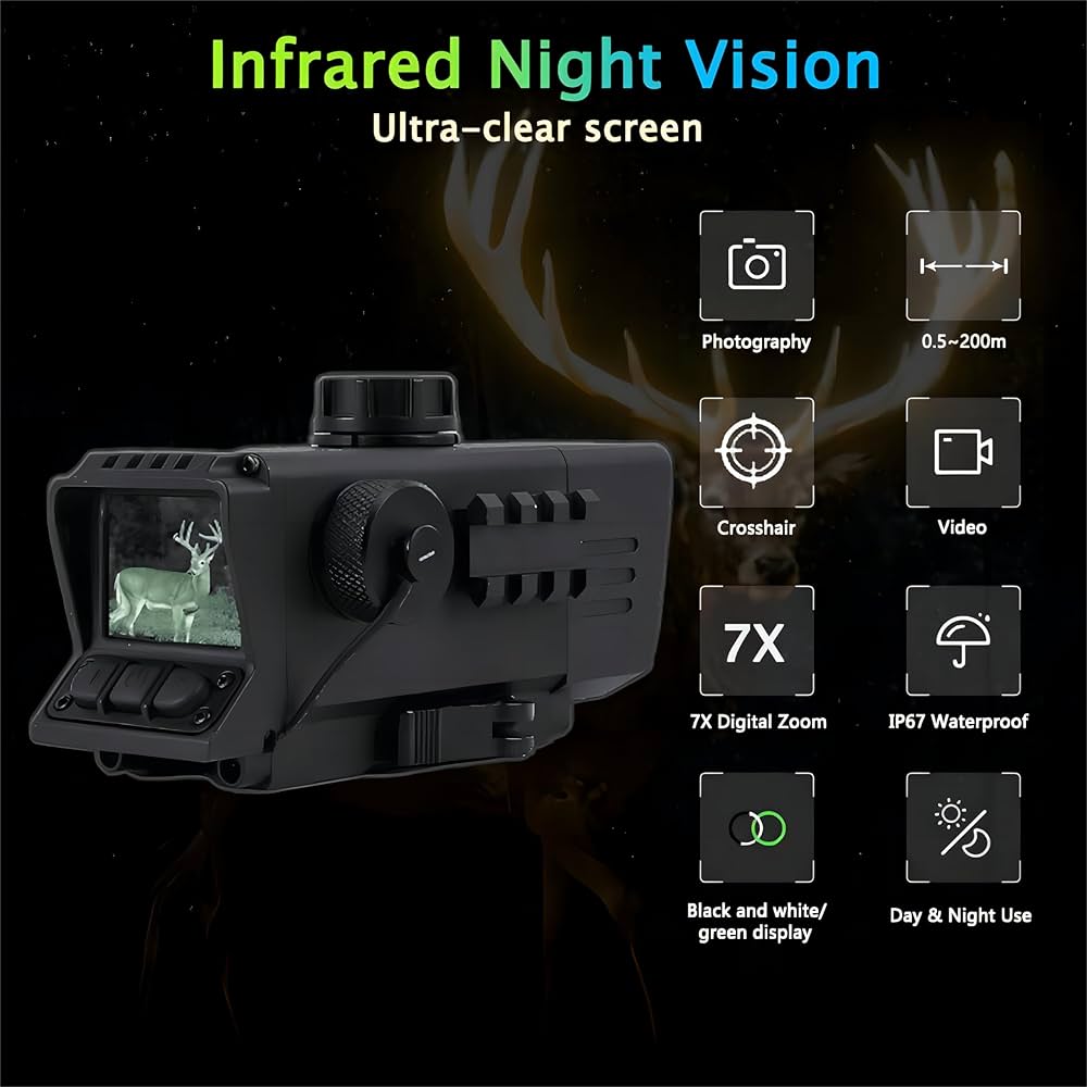 Amazon.co.jp: ZIYOUHU デジタルナイトビジョン 単眼鏡 100%暗闇用