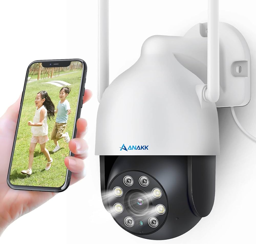 Amazon.co.jp: Anakk 防犯カメラ 屋外 単品使用/増設用 自動追尾機能