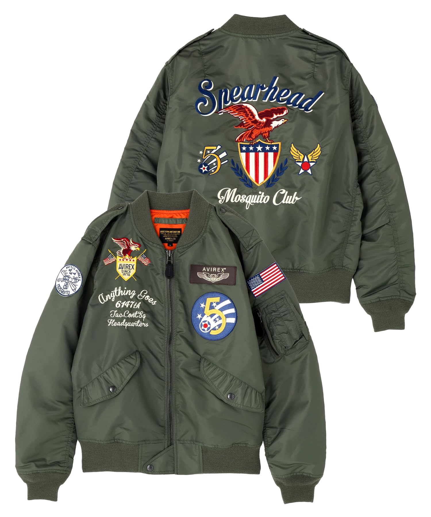 Amazon.co.jp: [Avirex] WEB&DEPOT限定 L-2 5th AIR FORCE エルツー