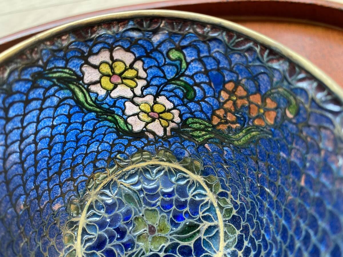 Amazon.co.jp: 中国伝統工芸 透胎七宝 省胎七宝 ガラス七宝透かし