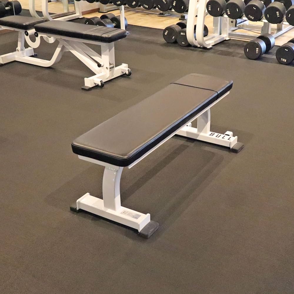 Amazon | ブル（Bull）フラットベンチ（白） | ブル(Bull