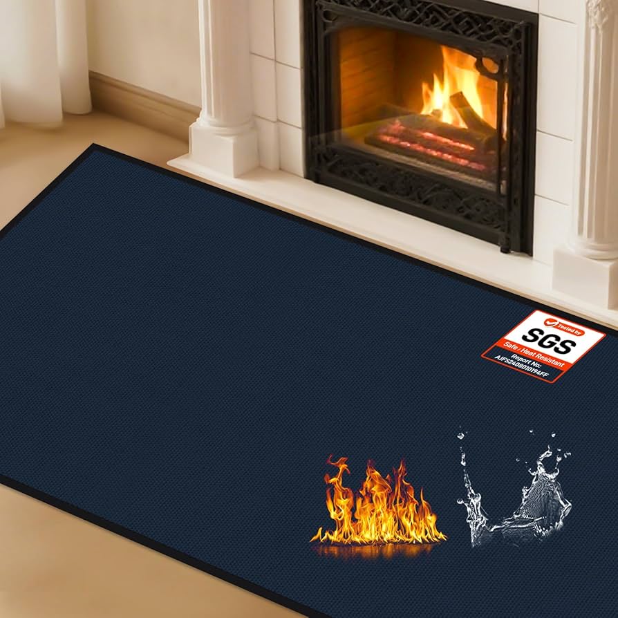 Amazon.com: Hearth Rugs for Fireplaces Fire Resistant, 42 x 24 x