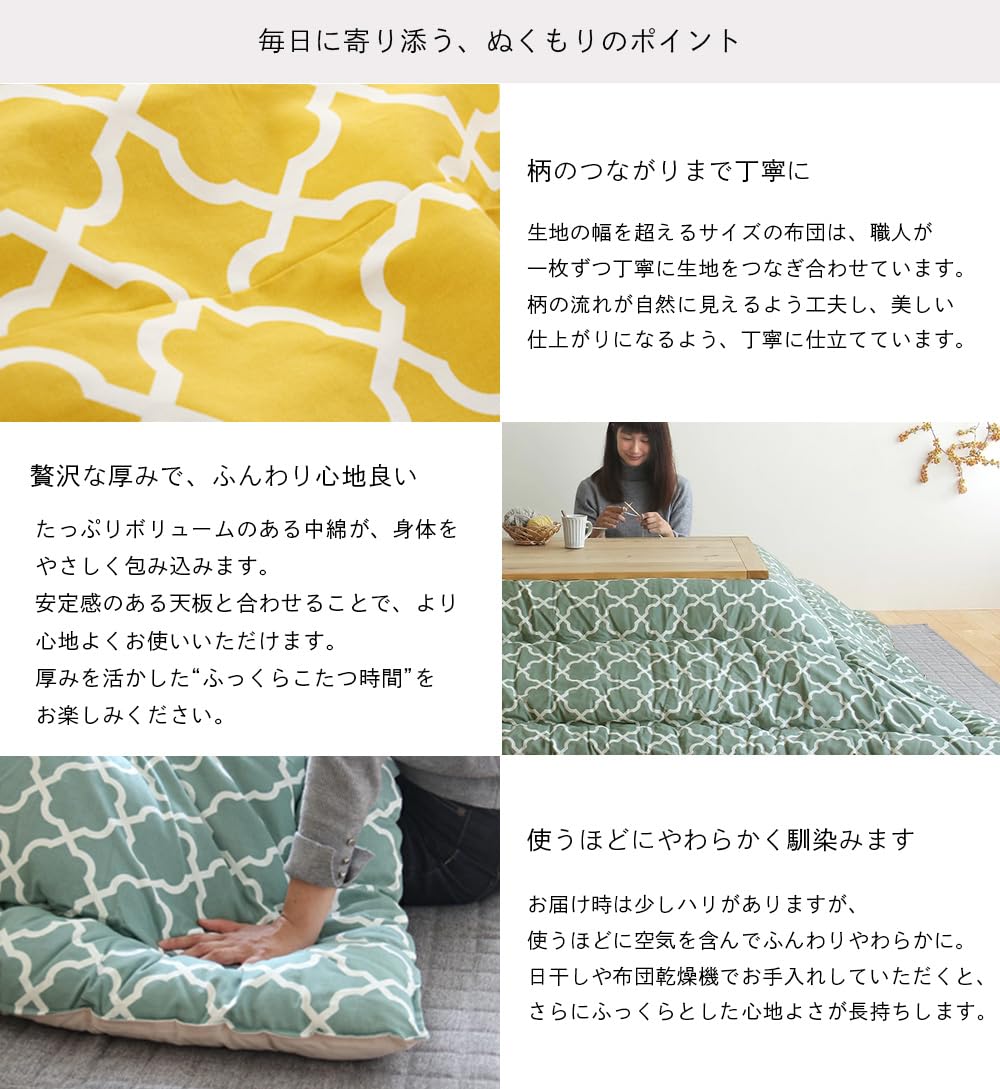 Amazon | 家具の里 こたつ布団 モロッカン柄 (日本製) 円形 (φ245cm