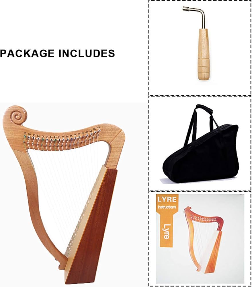 Amazon.co.jp: ポータブルアイリッシュハープ/ミニ木製ハープ