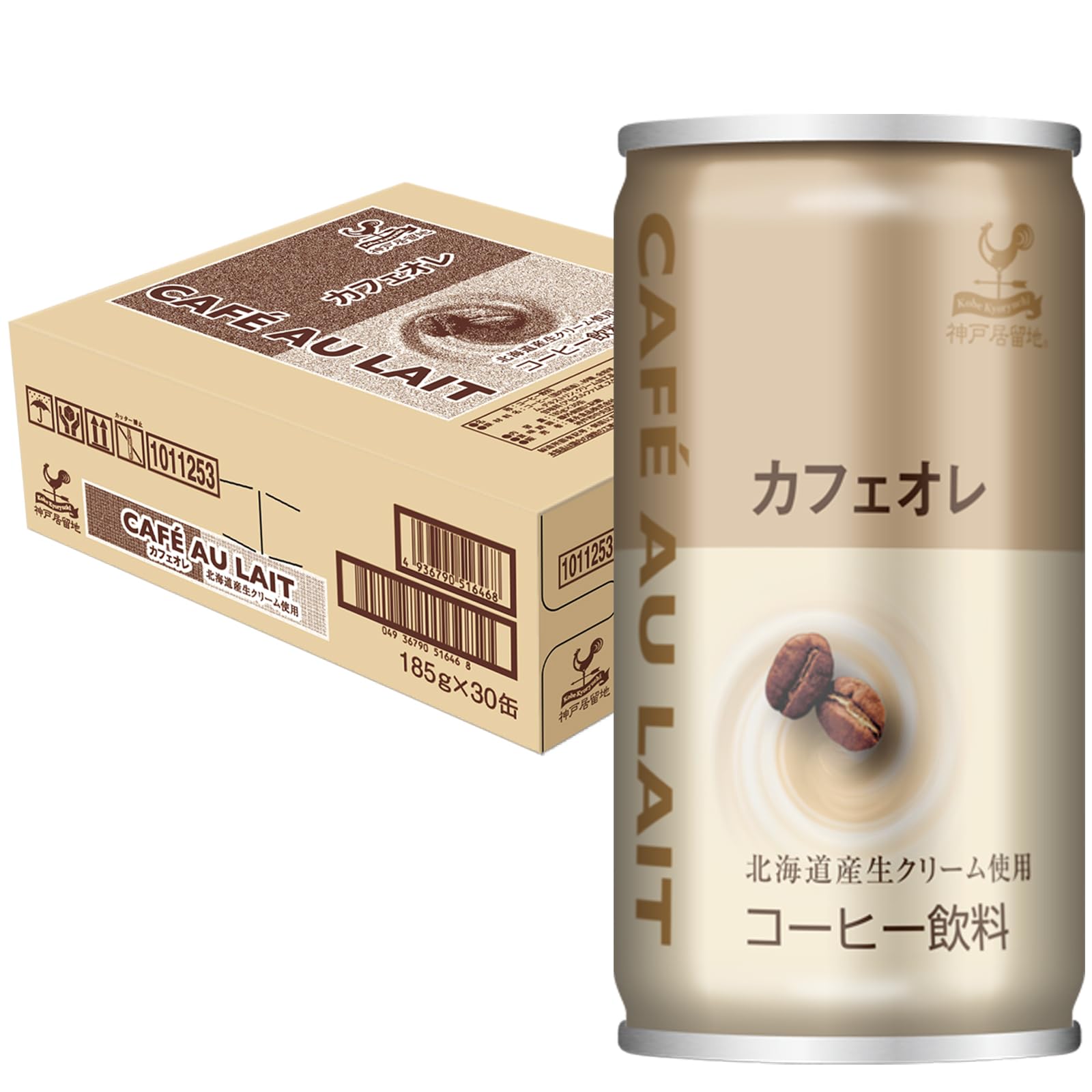 Amazon.co.jp: Kobe Kyoryuchi Cafe au Lait Cans 185g (6.5 oz) x 30
