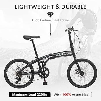 Amazon.com : Ktaxon 20 in Folding Bike Adult Bike, 7-Speed Folding