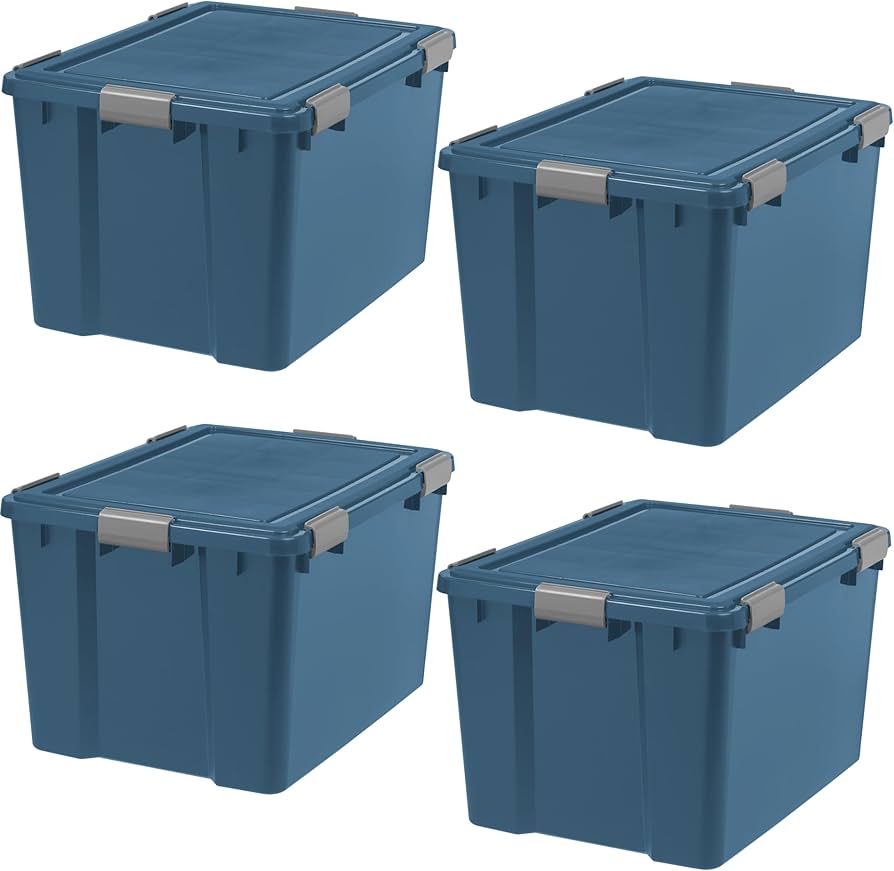 Amazon.com: IRIS USA WeatherPro 74 Qt Eco-Friendly Storage Bins