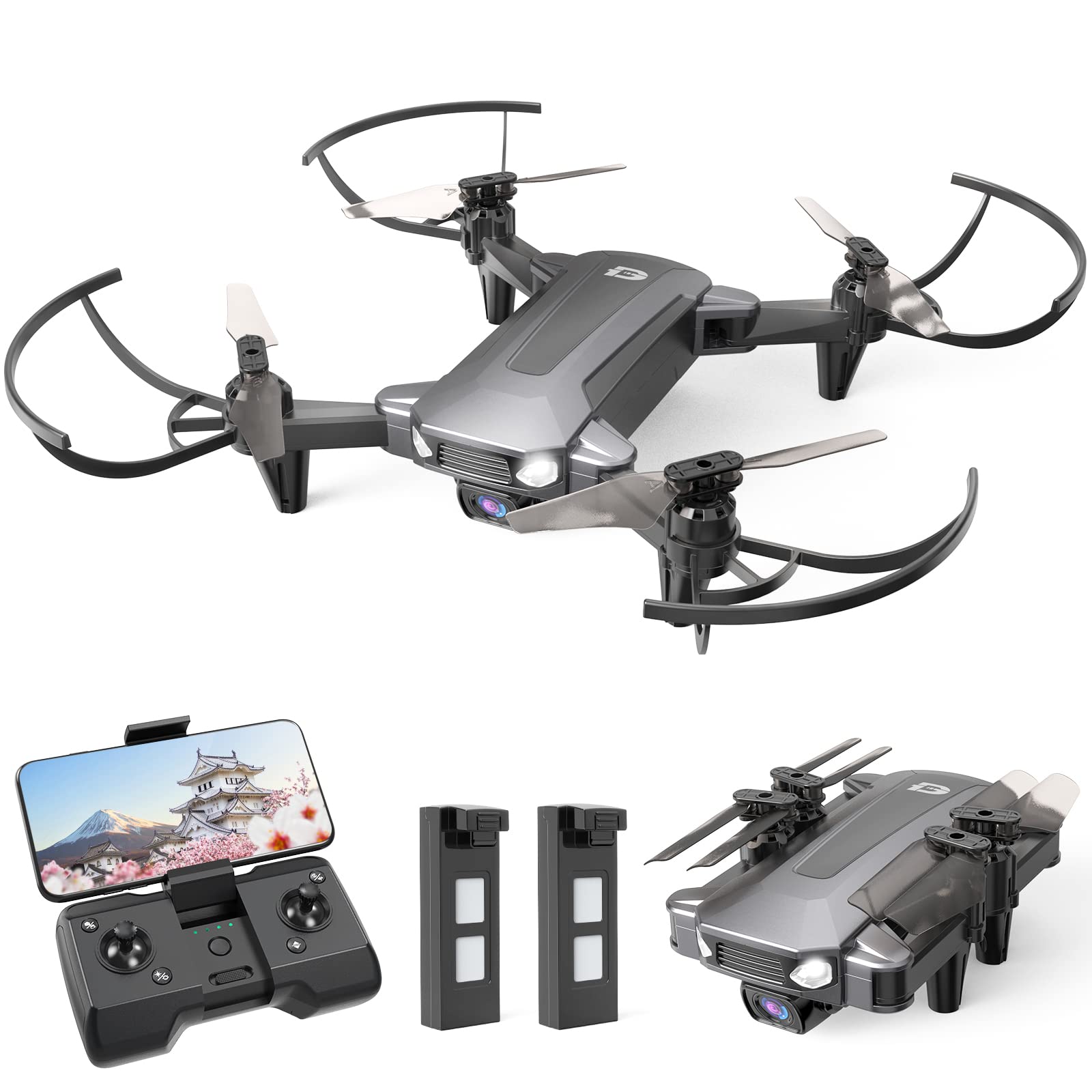 Amazon | Holyton ドローン カメラ付き 100g未満 折りたたみ式 小型