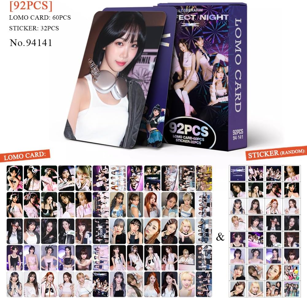 Amazon.co.jp: 92枚 lesserafim 新アルバム アイドルグッズ EASY 両面