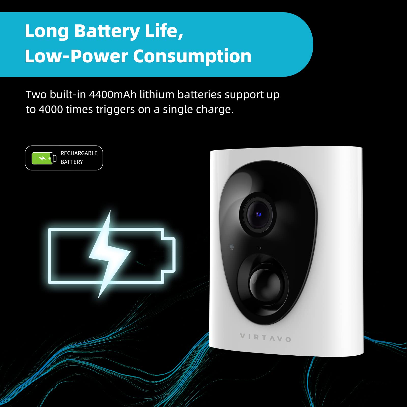 Amazon.co.jp: virtavo 防犯カメラ 屋外 ワイヤレス 充電式 カラフル