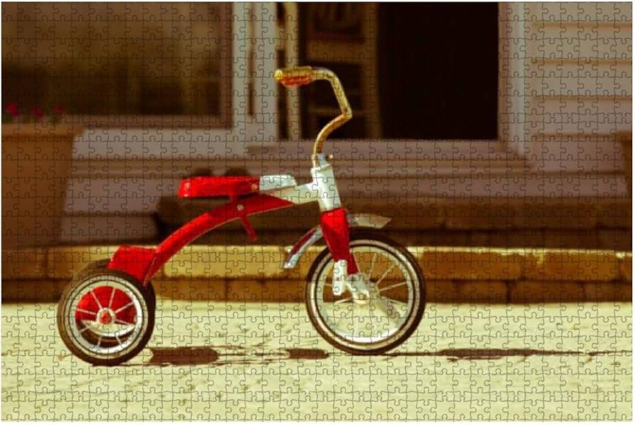 Amazon.com: 1000 Piece Child's Rusted red Tricycle Standing Ready