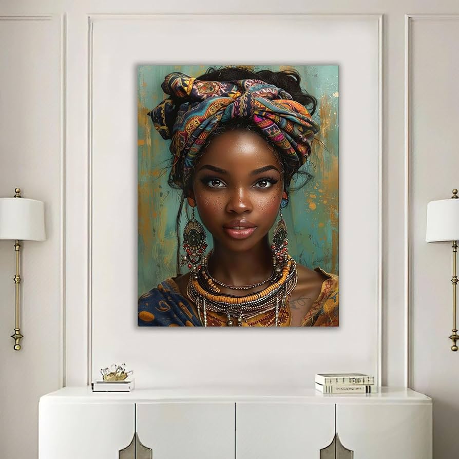Amazon.co.jp: ZFXFHDR(へ楽ーツ) アフリカの女性 アートパネル 黒人