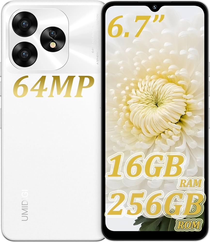 Amazon | UMIDIGI A15 SIMフリー スマホ 本体 16GB RAM+256GB ROM 1TB