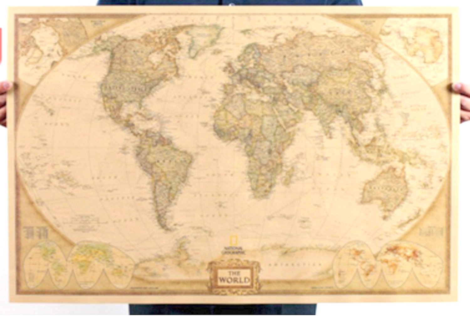 Amazon.co.jp: アンティーク風 世界地図 ポスター レトロ 雑貨