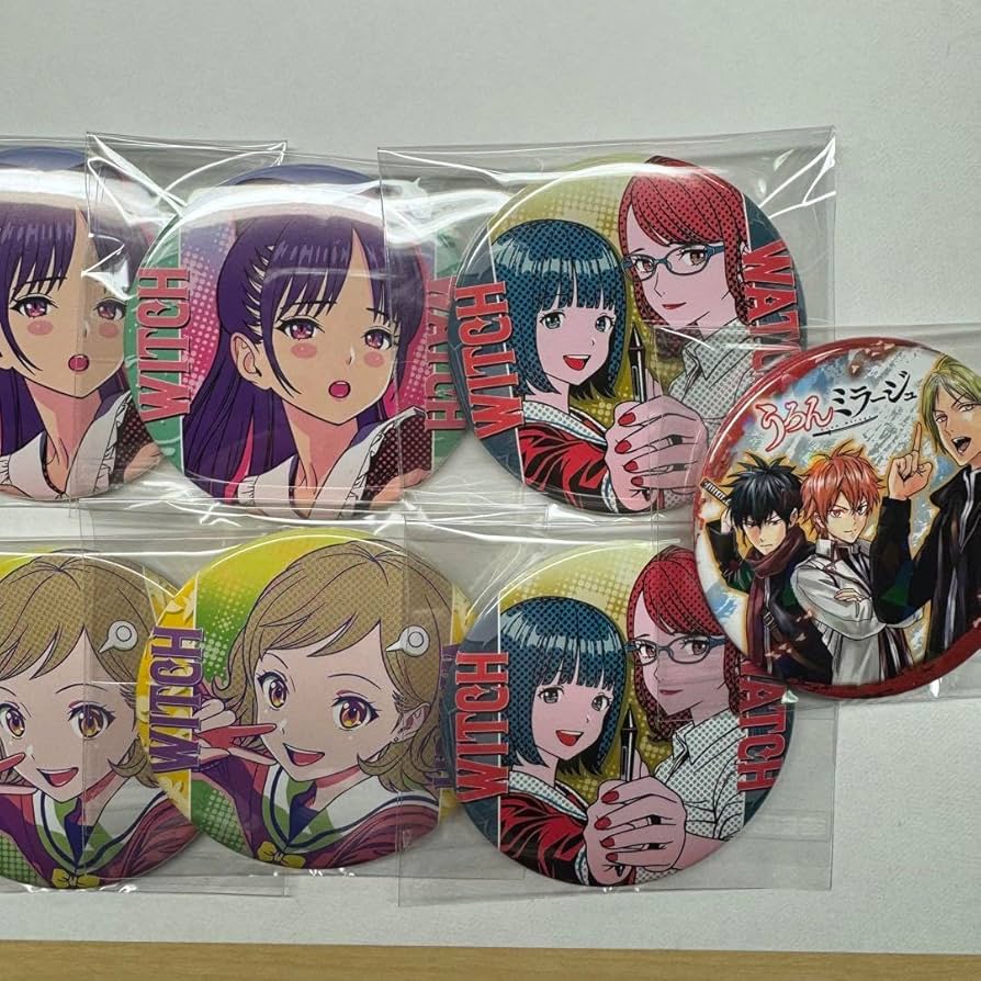 Amazon.co.jp: ウィッチウォッチ缶バッジ宮尾音夢,南伽羅,嬉野久々実
