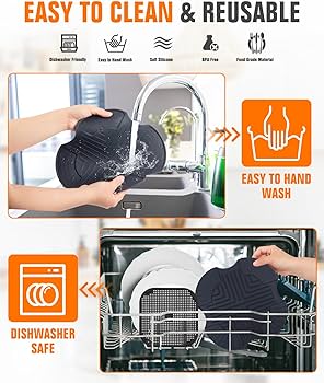 Amazon.com: 2 PCS Air Fryer Trivets Silicone and Splatter Shield