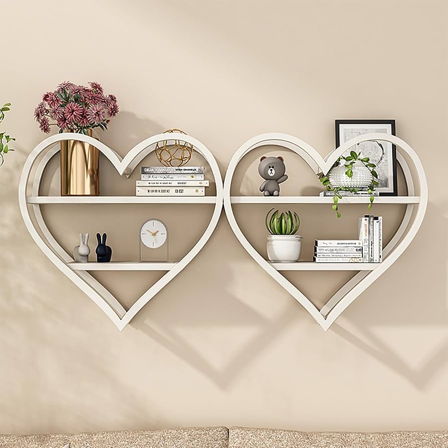 Amazon｜ハート型壁掛けワインラック 鉄製ワインボトル棚ディスプレイ