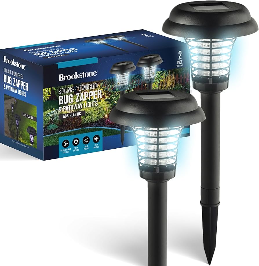 Amazon.com : Brookstone Solar-Powered Bug Zapper and Pathway Light