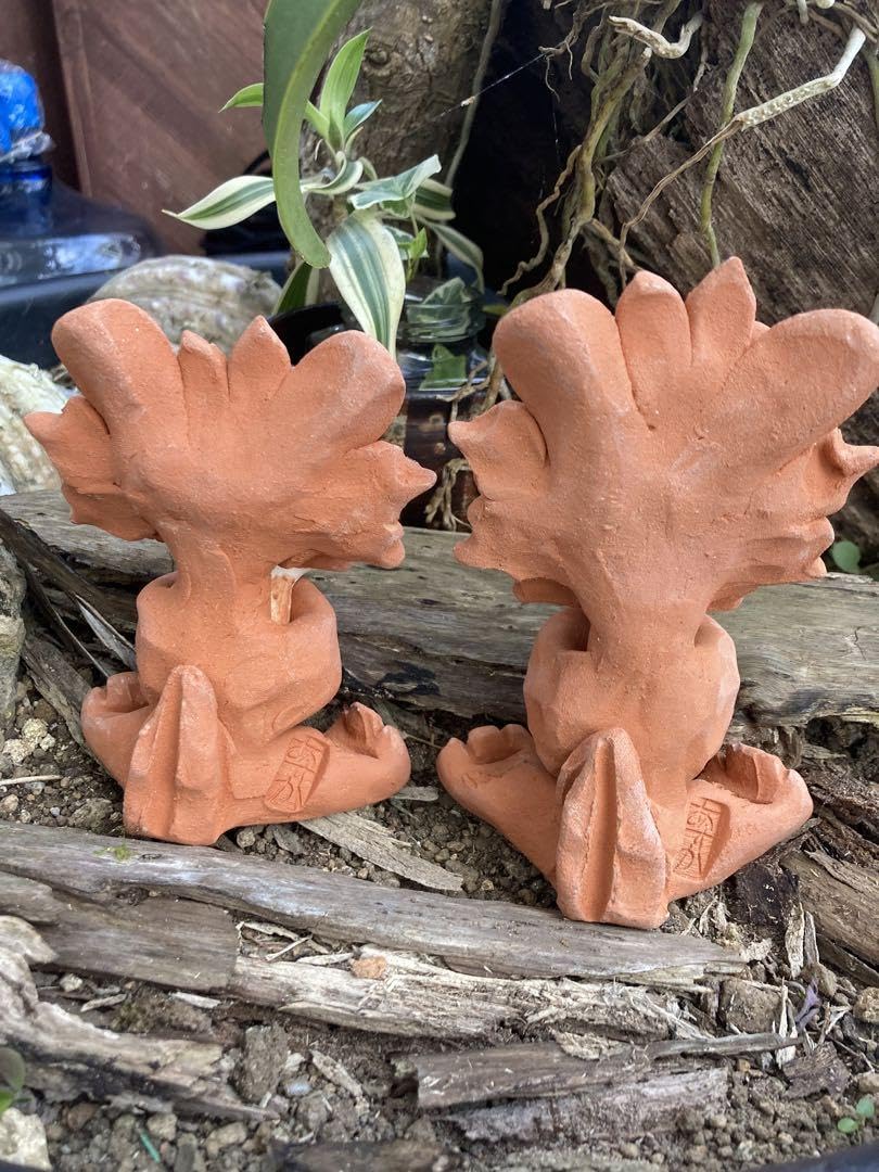 Amazon.co.jp: シーサー 魔除け 厄除け 御守り 沖縄 置物 笑顔 花