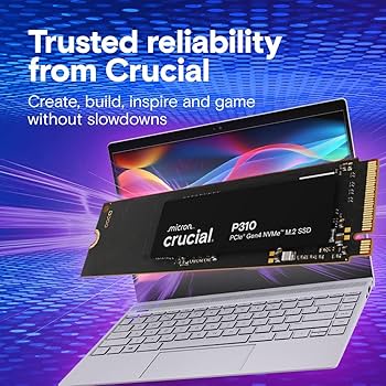 Amazon.com: Crucial P310 1TB SSD, PCIe Gen4 NVMe M.2 2280, Up to