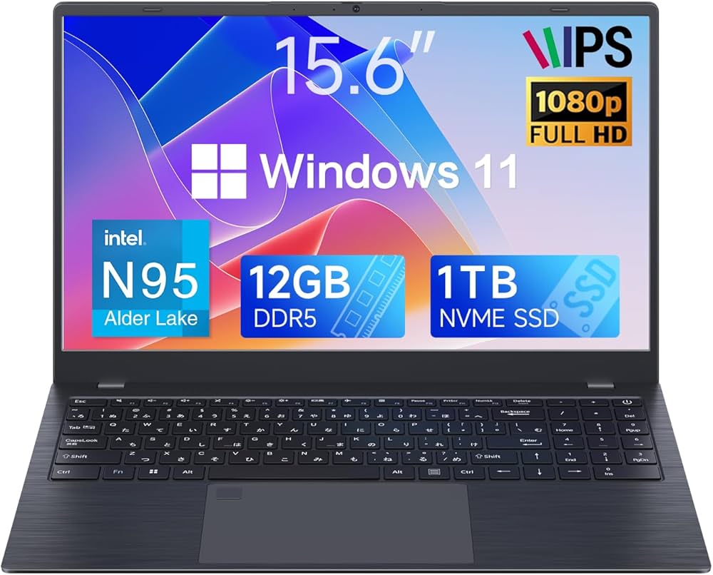Amazon.co.jp: ノートパソコン Intel Core N95 薄型ノートPC 15.6