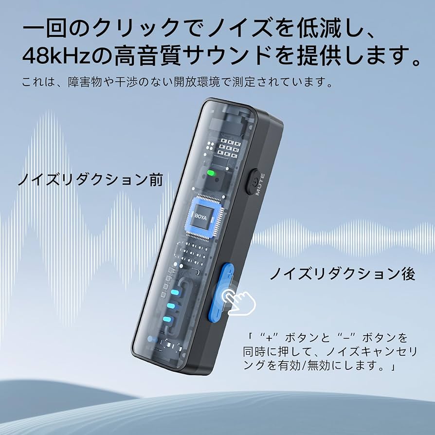 Amazon.co.jp: BOYA BOYALINK V2.0 ピンマイク 無線 ラベリアマイク