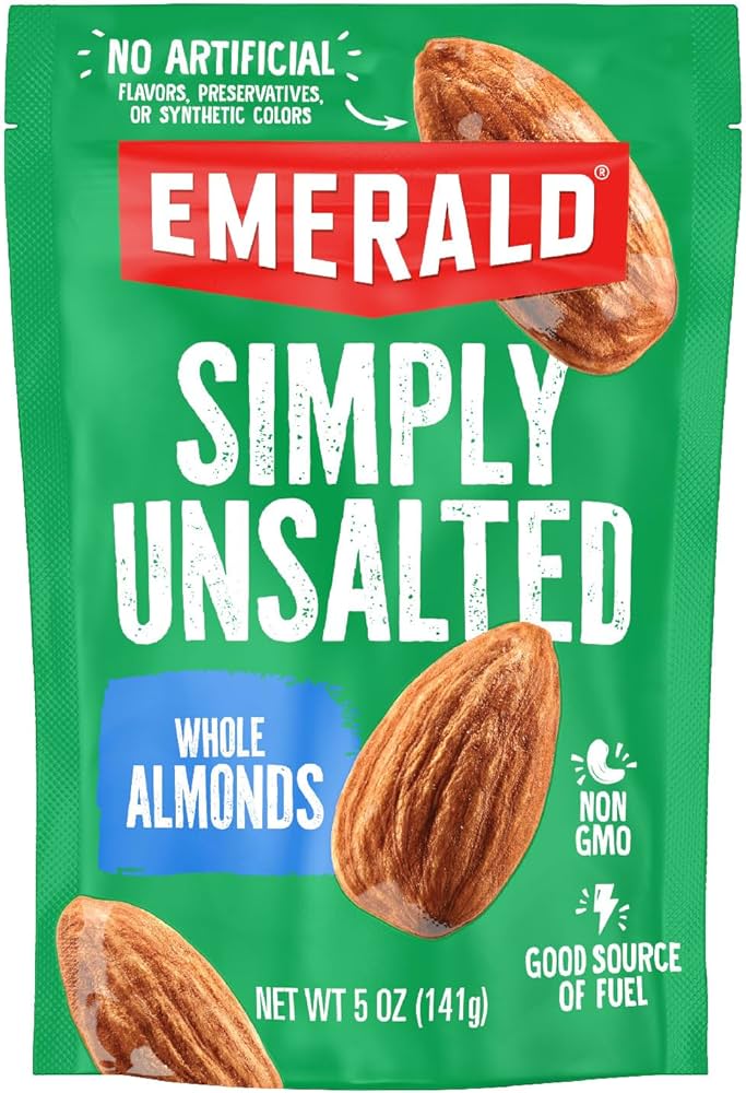 Amazon.com : Emerald Nuts Whole Almonds (1-Pack), 5oz Resealable