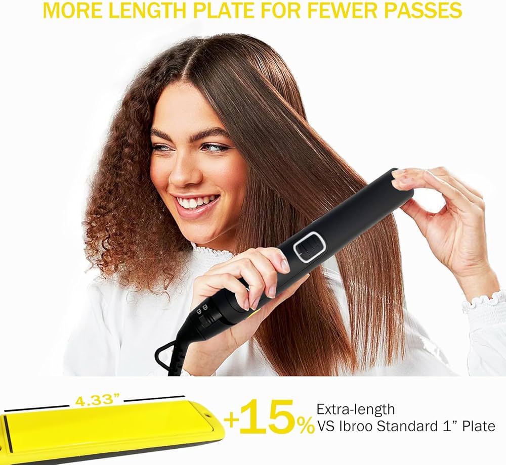 Amazon.com : IBROO Ceramic Flat Iron Hair Straightener, 1 inch