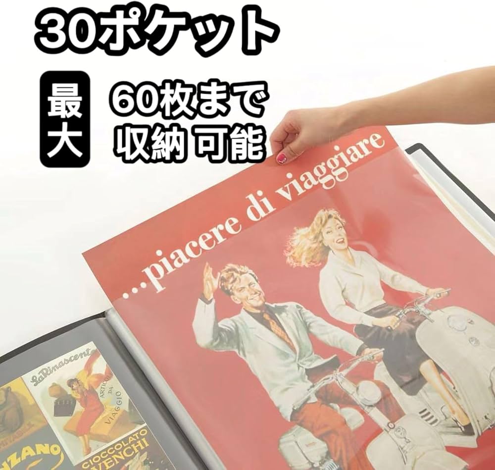 Amazon.co.jp: LUCKYSHIN B3ポスターファイル 60枚収納 30ポケット