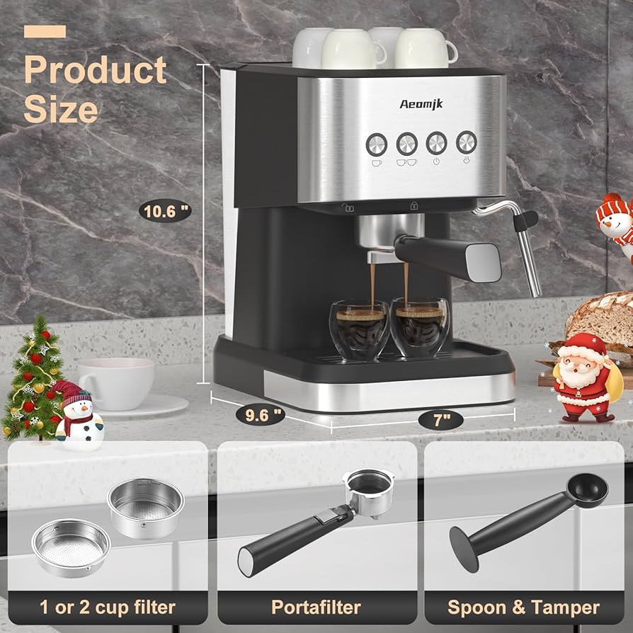 Amazon | Aeomjk コーヒーメーカー、20Bar プロフェッショナル