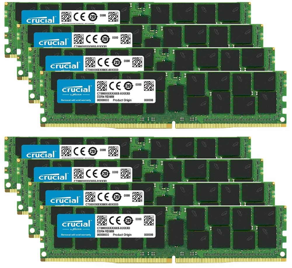 Crucial Bundle with 256GB (8 x 32GB) DDR4 PC4-21300 2666MHz RDIMM