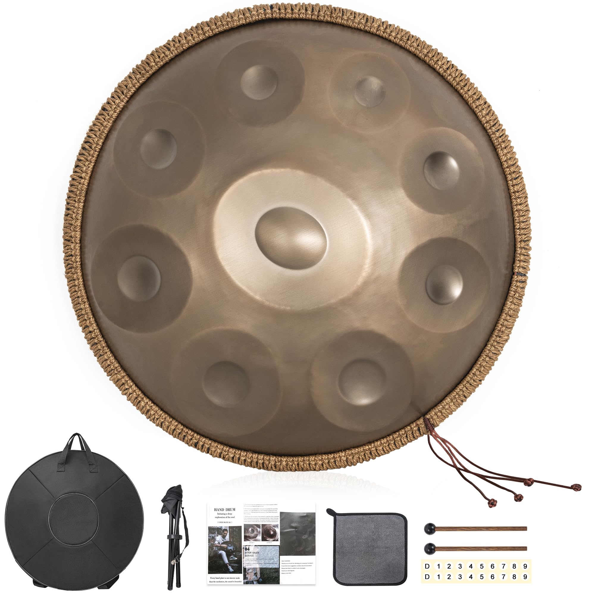 新品 22インチ 12音 ハンドパン 432hz スチールタングドラム 打楽器