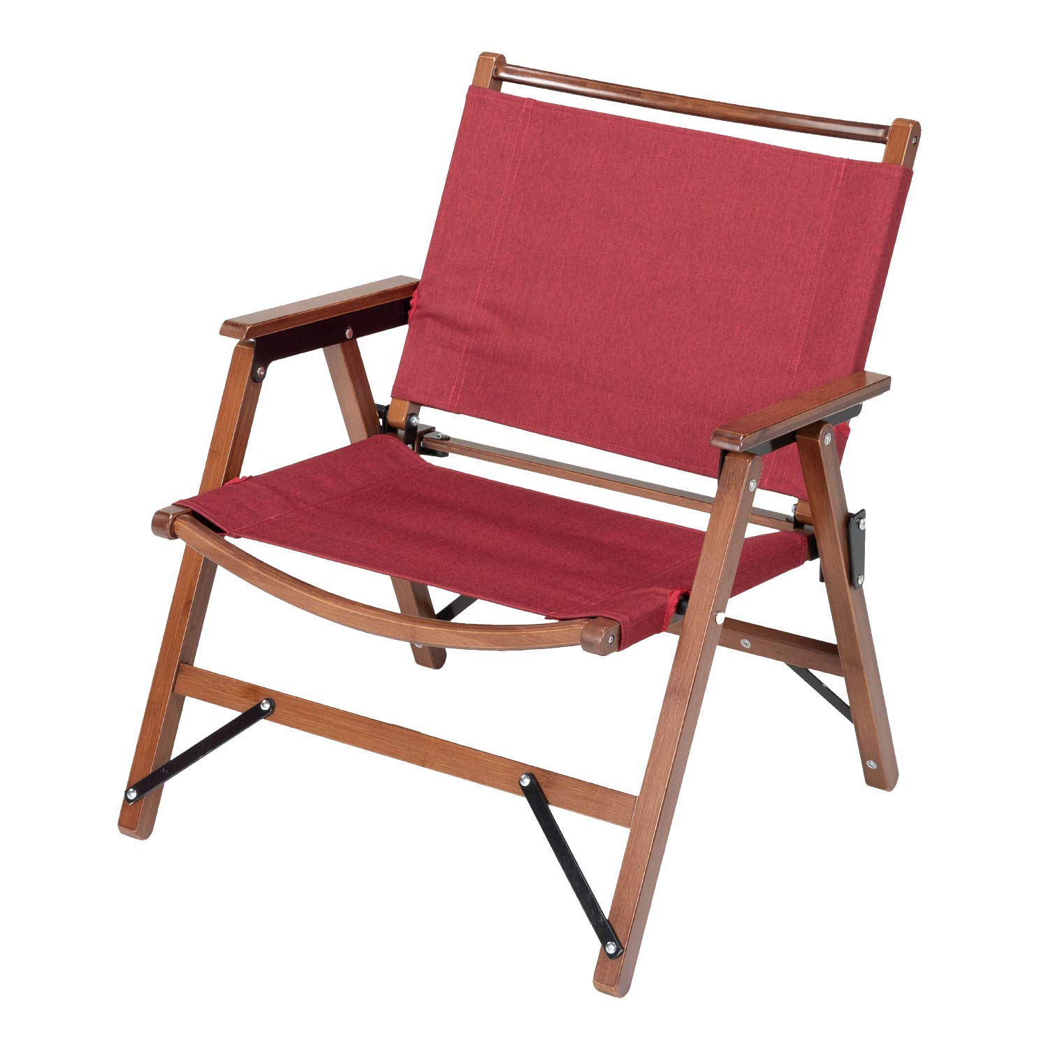 Amazon.co.jp: BUNDOK(バンドック)ロースタイル チェア BAMBOO レッド