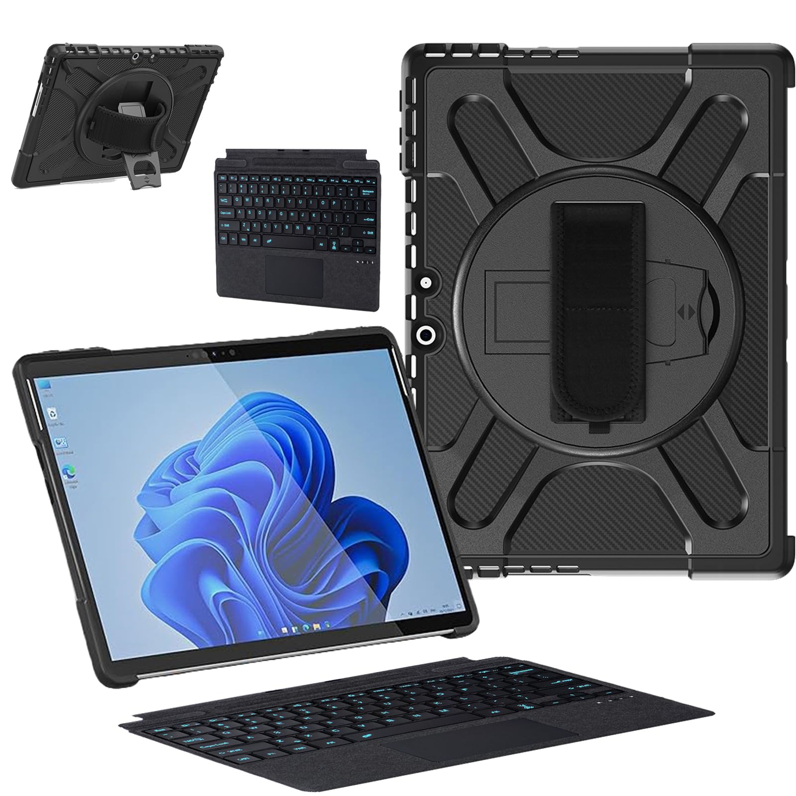 Amazon.com: ZenRich Rugged Case with Keyboard for Surface Pro 9/10