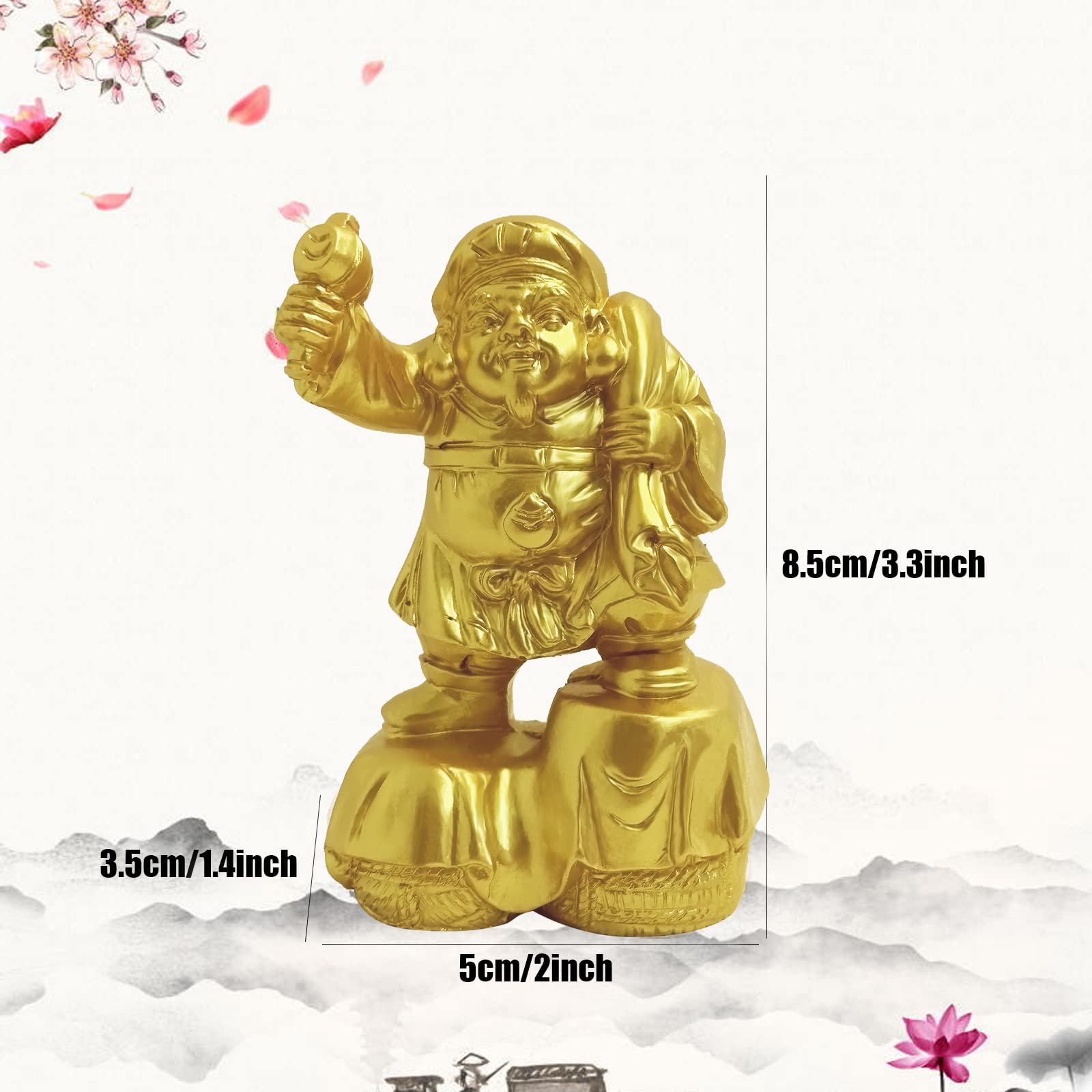 Amazon｜大黒天 置物 開運七福神 ゴールド 大黒天様像 仏像 置物 開運