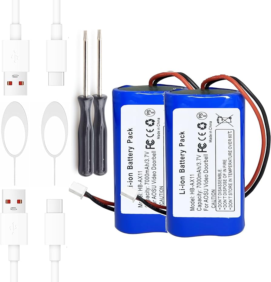 Amazon | Emaks アップグレード 7000mAh 充電式バッテリー AOSUビデオ