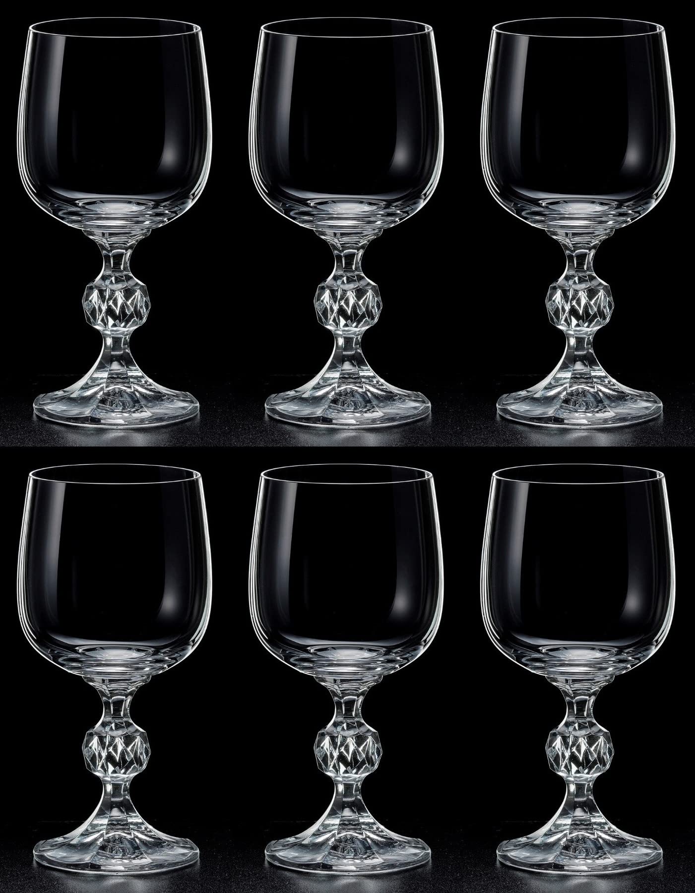 Amazon | ボヘミアングラス 「クラウディア」 ワイングラス 6個セット