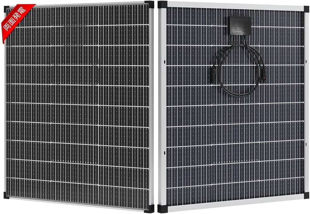 Amazon | ZCOUCOU ソーラーパネル 100W 単結晶 両面発電 太陽光パネル