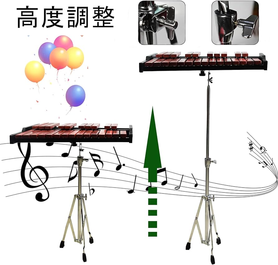 Amazon | Enhong 25音 木琴 卓上木琴 パーカッション 2本マレット付き