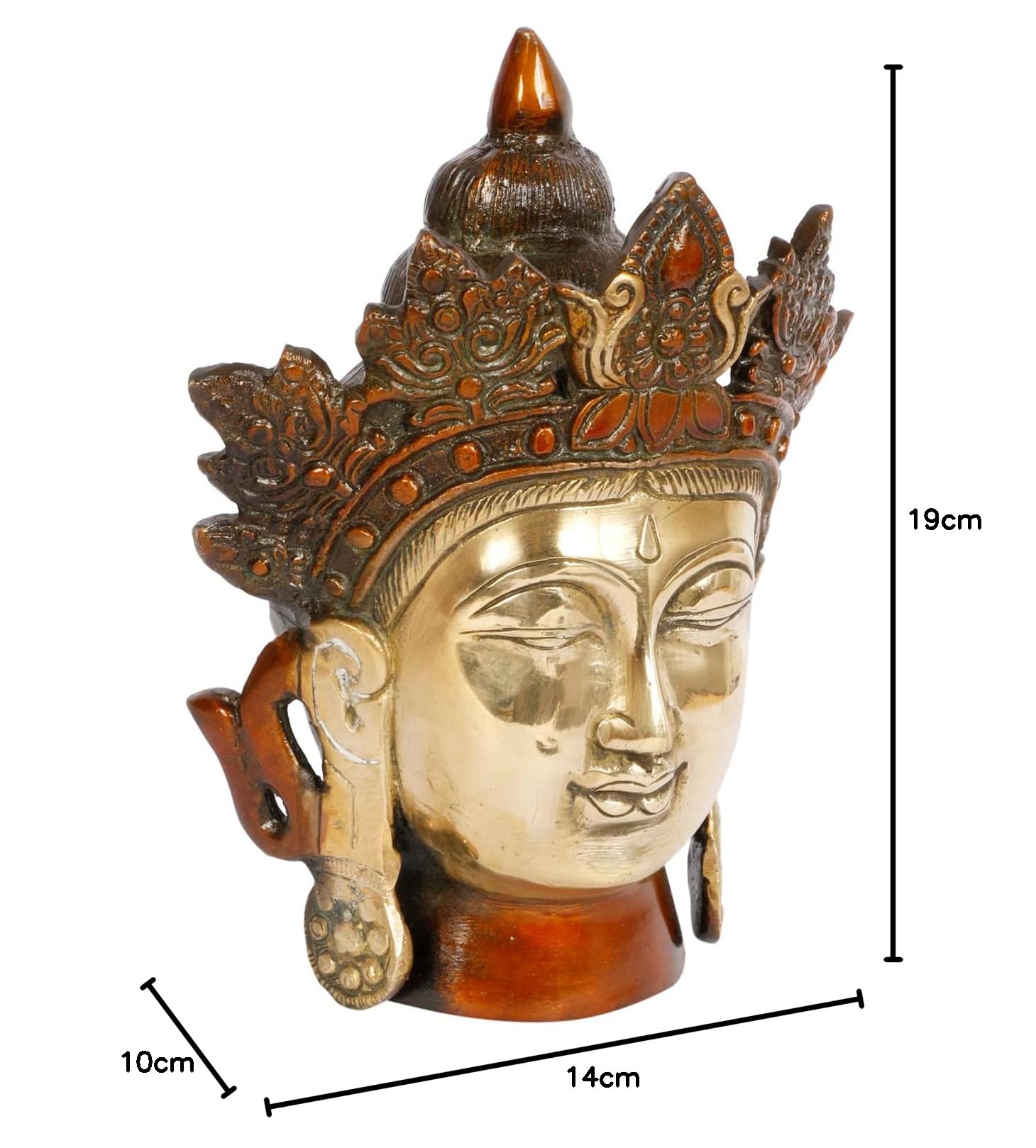 Amazon.co.jp: ARTVARKO 真鍮王冠 ブッダヘッド チベット仏教の神の顔