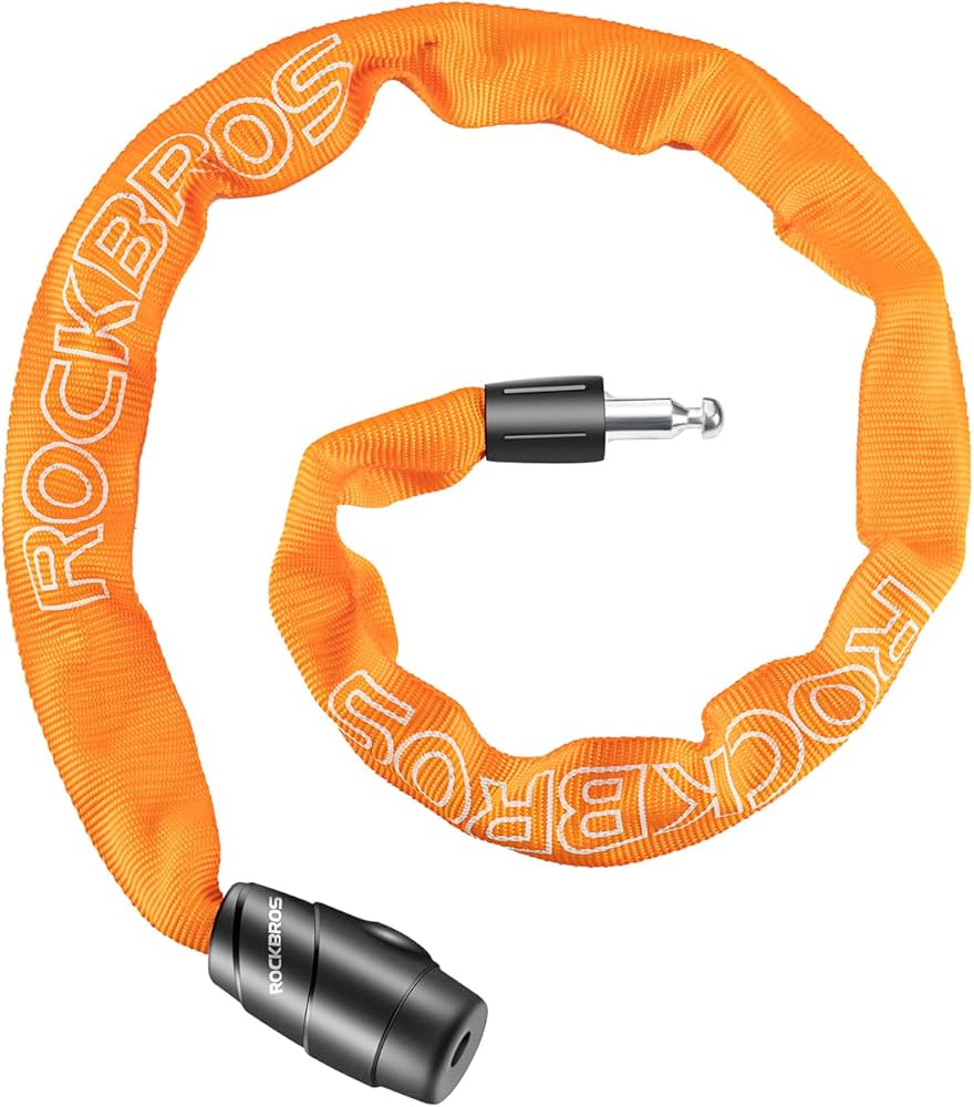Amazon | ROCKBROS 自転車 鍵 チェーンロック 全長95cm 4mm厚チェーン