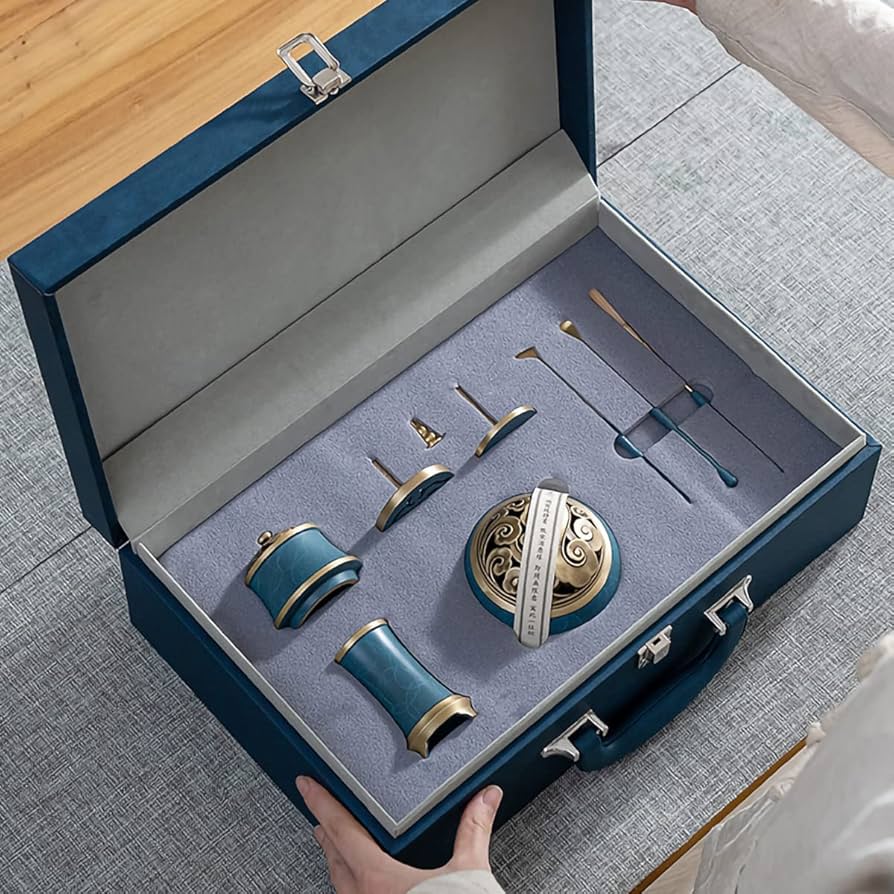Amazon.com: Chinese Incense Burner Kit, 9 PCS Pure Copper Blue