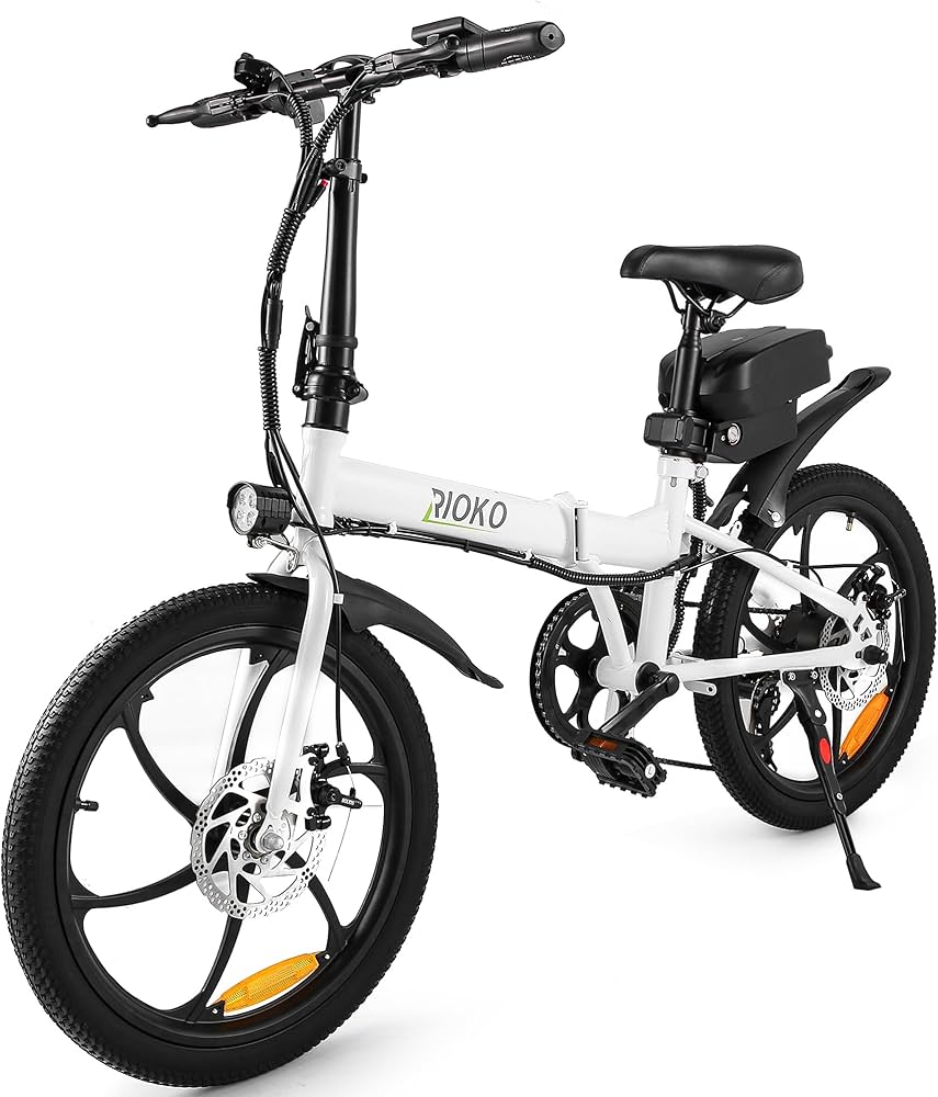 Amazon | RIOKO電動アシスト自転車 公道可 免許不要 折りたたみ シマノ