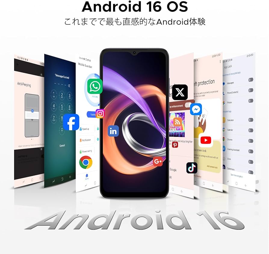 Amazon | 【最新 Android 16 スマホ】DOOGEE Note56 plus Android16