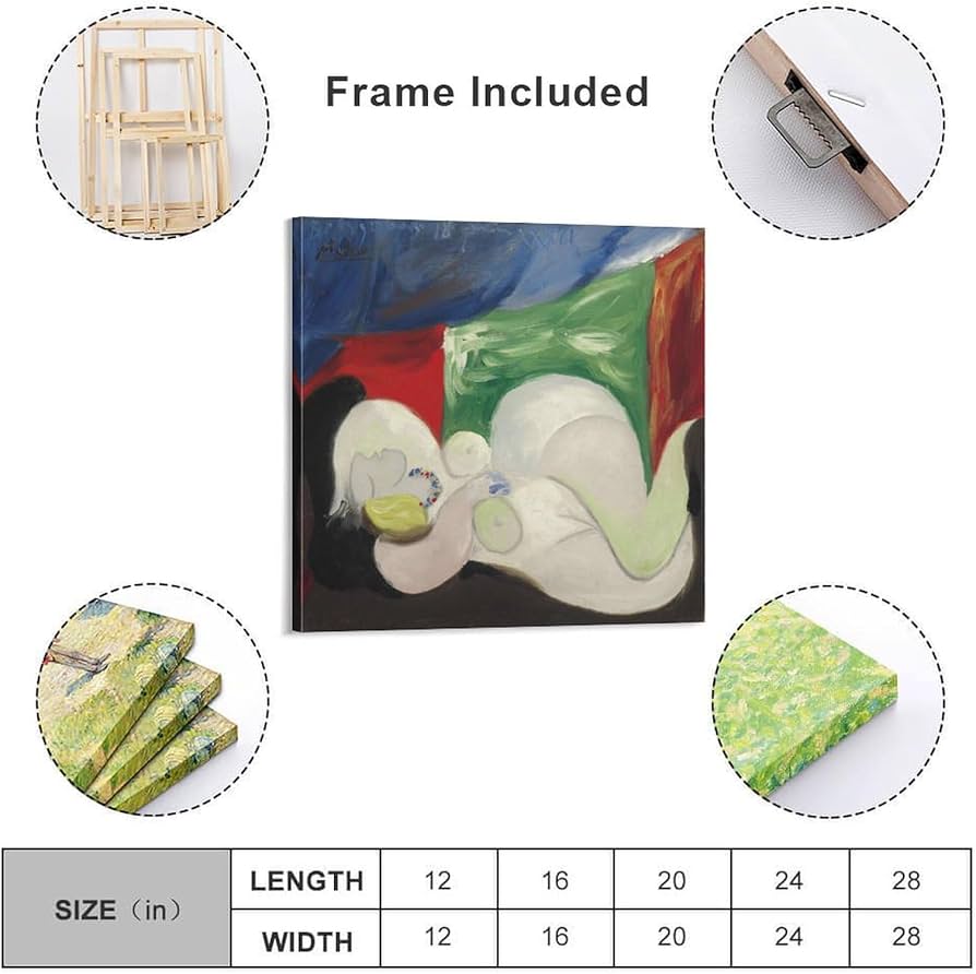 Amazon.co.jp: Pablo Picassoパブロ・ピカソ《Femme Nue Couchée Au