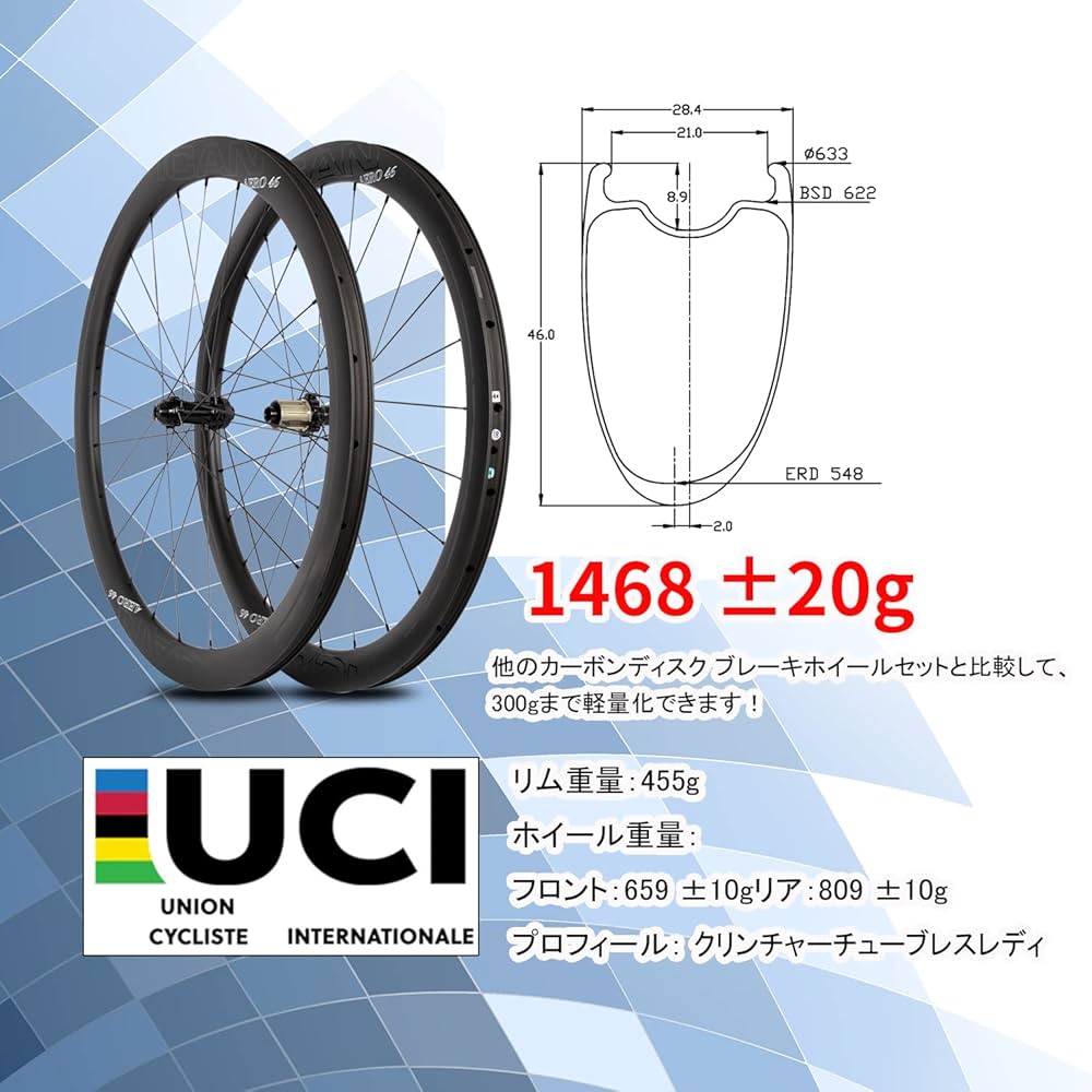 Amazon | ICAN(アイカン) AERO ディスクブレーキ ホイール