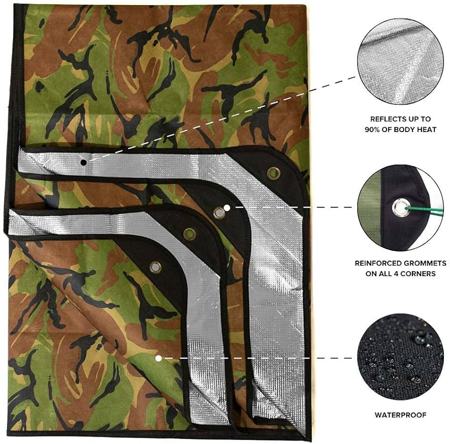 高耐久サバイバルブランケット 断熱断熱反射タープ 60インチ x 82