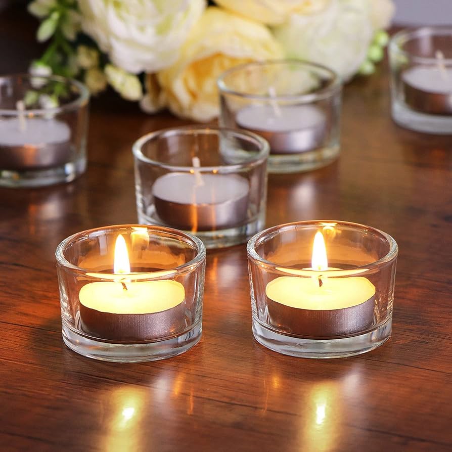 Amazon.co.jp: LAMORGIFT ガラス製ティーライトキャンドルホルダー 12