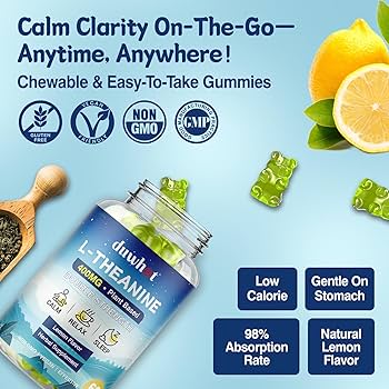 Amazon.com: duwhot L-Theanine Gummies 400mg, Chewable Theanine